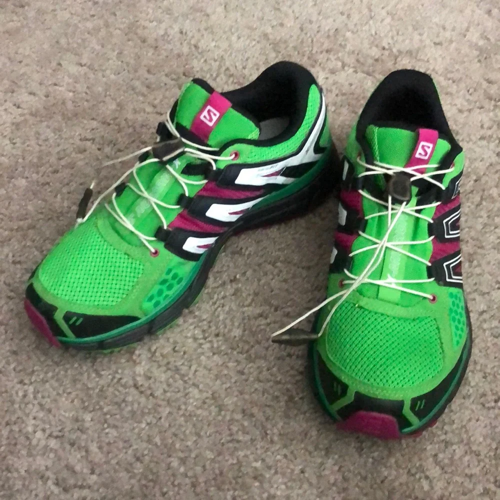 Salomon Women's Green + Pink Trail Running Sneakers